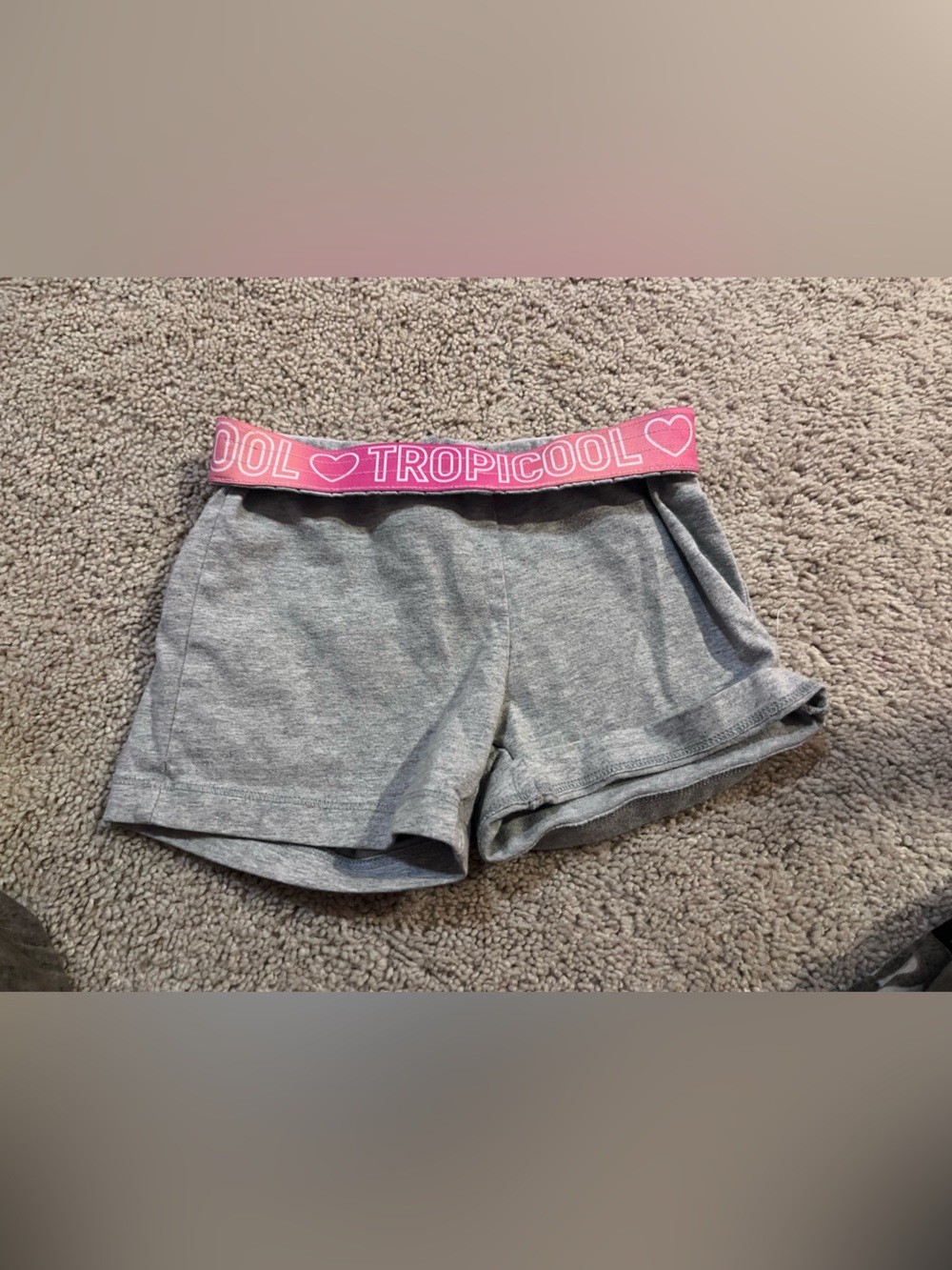 Hollister Gray Shorts with Pink Tropicool Waistband